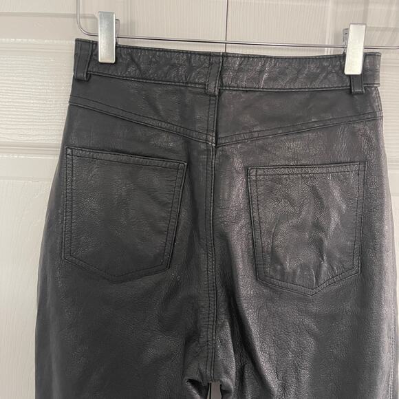 Limited Edition Vintage Black Leather Slim Pants - Picture 9 of 10